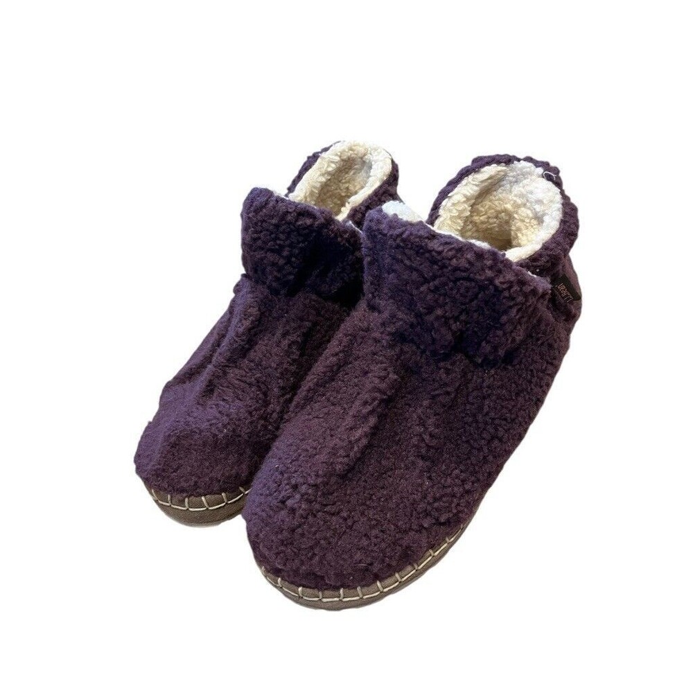 L.L. Bean Women's Plush Purple Slippers